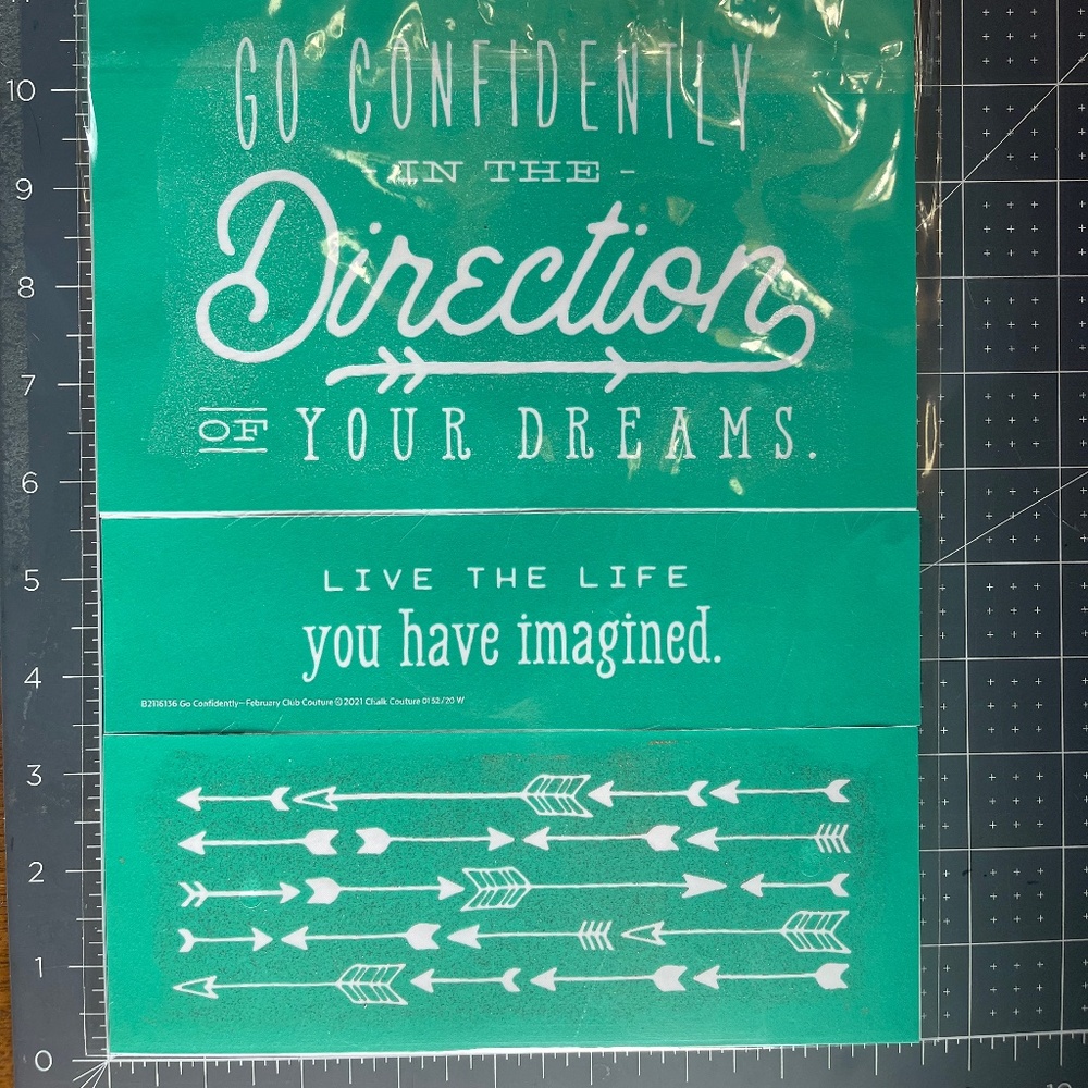 USED Chalk Couture B Size Transfer - Go Confidently - B2116136